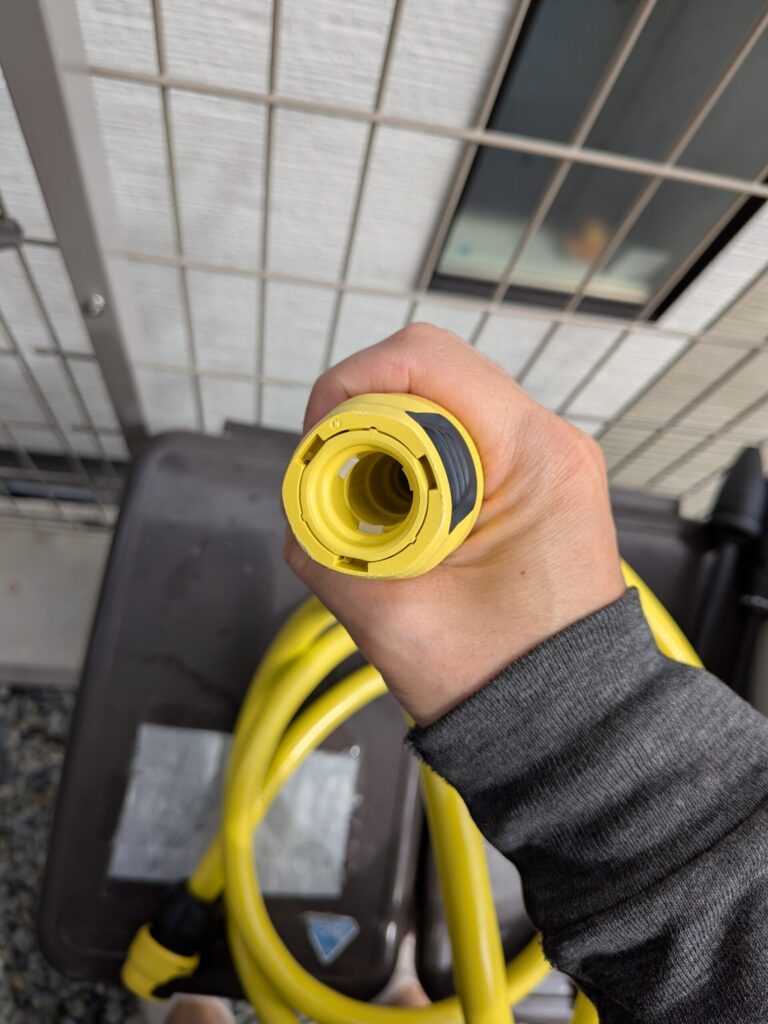 水道ホース接続前チェック